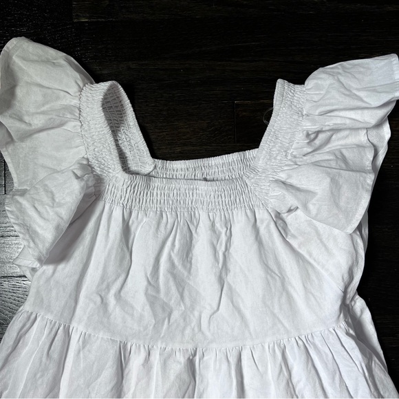NWT* Pink Diamond White 100% Cotton Tiered Mini Dress Size 8 - Picture 3 of 16